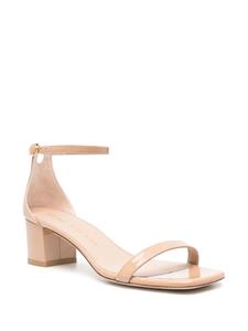 Stuart Weitzman Simplecurve 50mm leather sandals - Beige