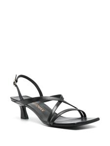 Stuart Weitzman Oasis 50mm leather sandals - Zwart