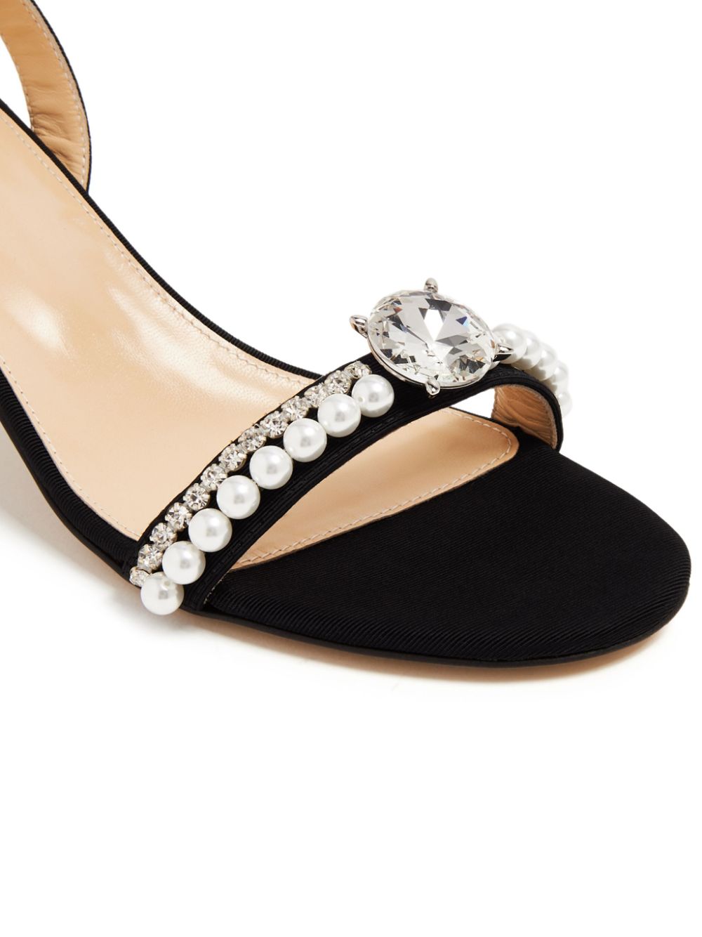 MACH & MACH 55mm crystal-embellished sandals - Zwart