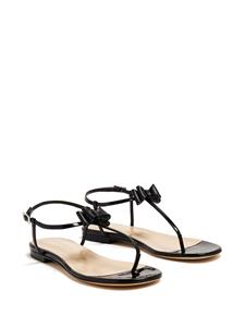 MACH & MACH bow-detail leather sandals - Zwart