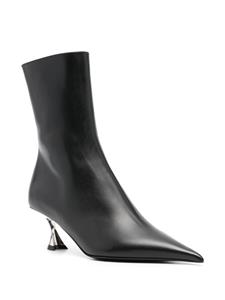 Mugler 60mm leather ankle boots - Zwart