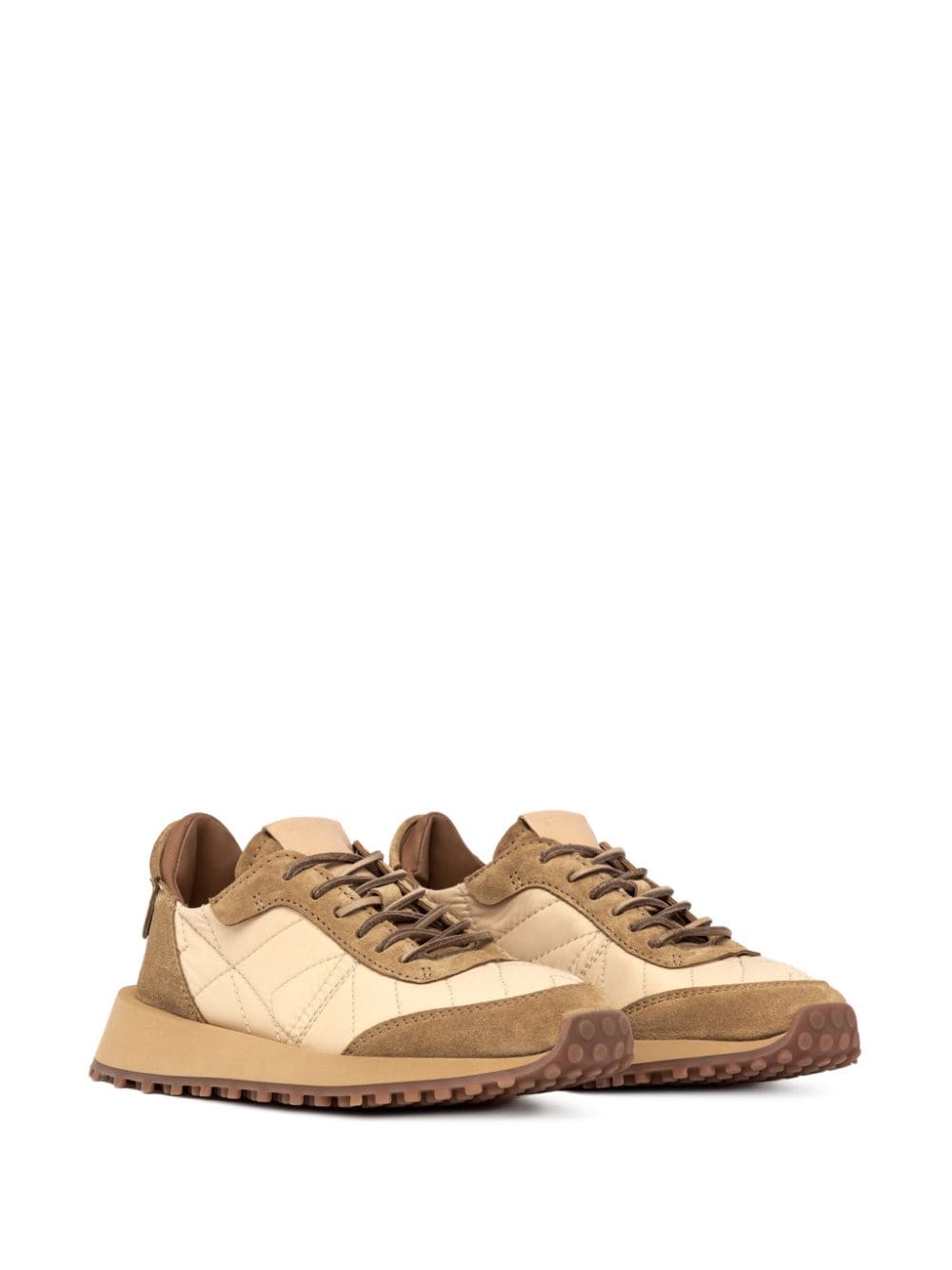 Buttero panelled lace-up sneakers - Beige