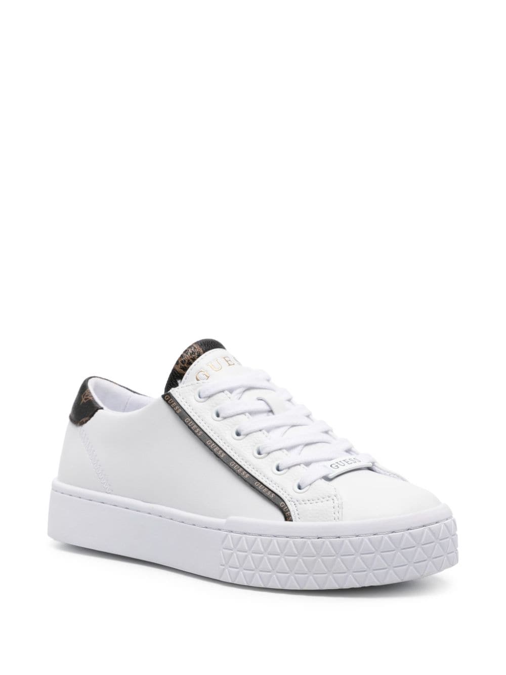GUESS USA Pardie logo-trim sneakers - Wit