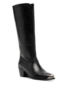 Polo Ralph Lauren 55mm metal-toecap leather boots - Zwart