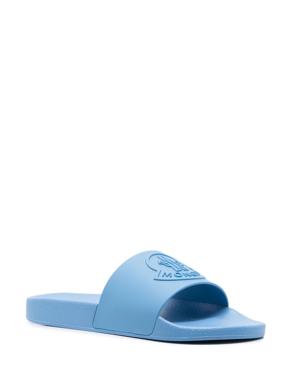 Moncler Slippers met logo-reliëf - Blauw