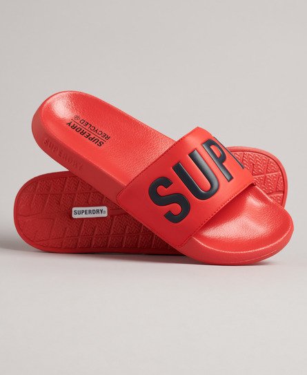 Superdry Mannen Core Badslippers Rood