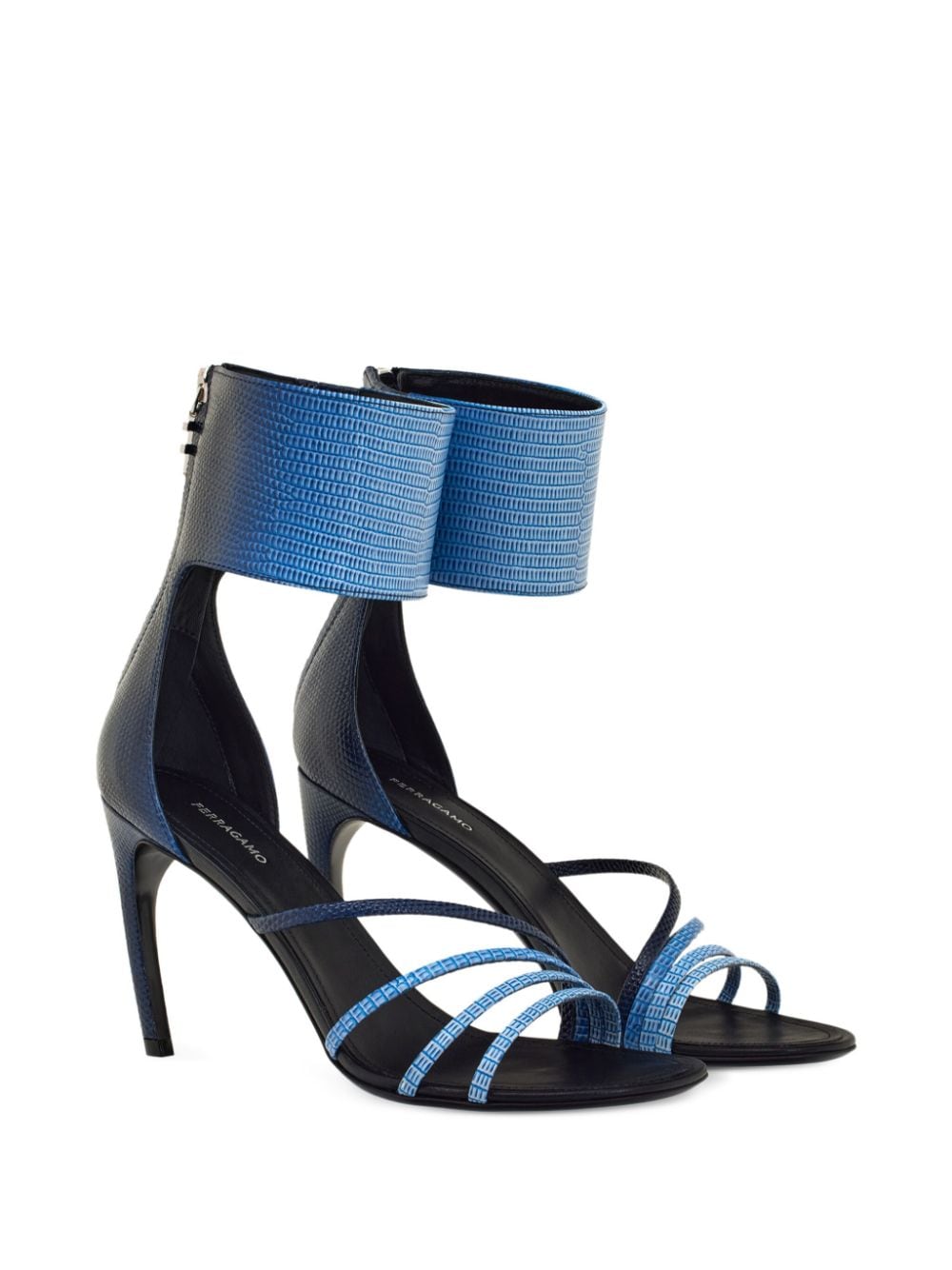 Ferragamo Leren sandalen 85 mm - Blauw