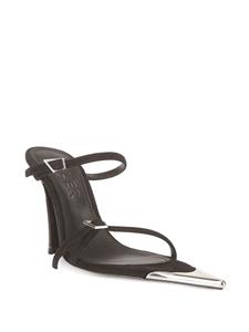 Mugler Fang 95mm leather sandals - Zwart