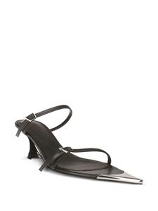 Mugler Fang 55mm leather sandals - Zwart