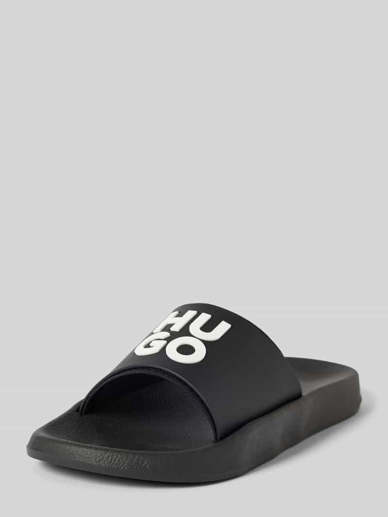 HUGO Slippers met labelprint, model 'Nil'