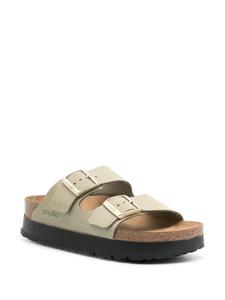 Birkenstock Arizona leather platform sandals - Beige