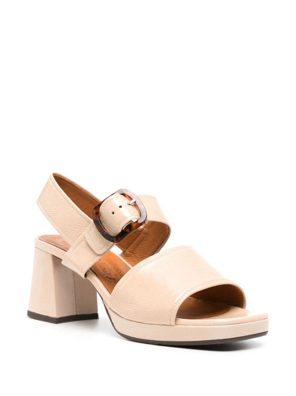 Chie Mihara 70mm Ginka leather sandals - Beige