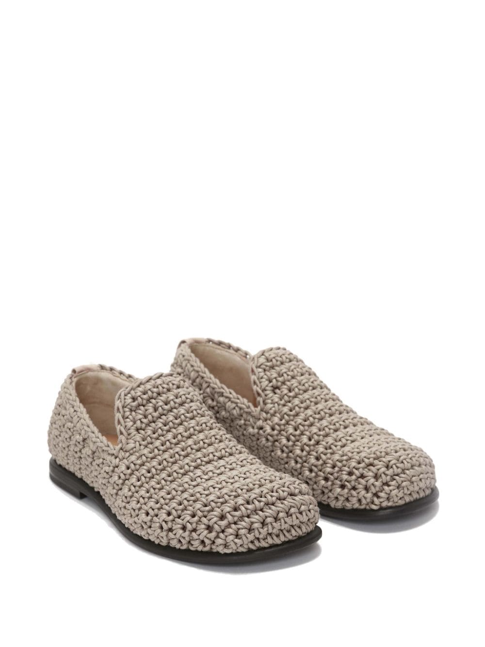 JW Anderson crochet-construction loafers - Beige