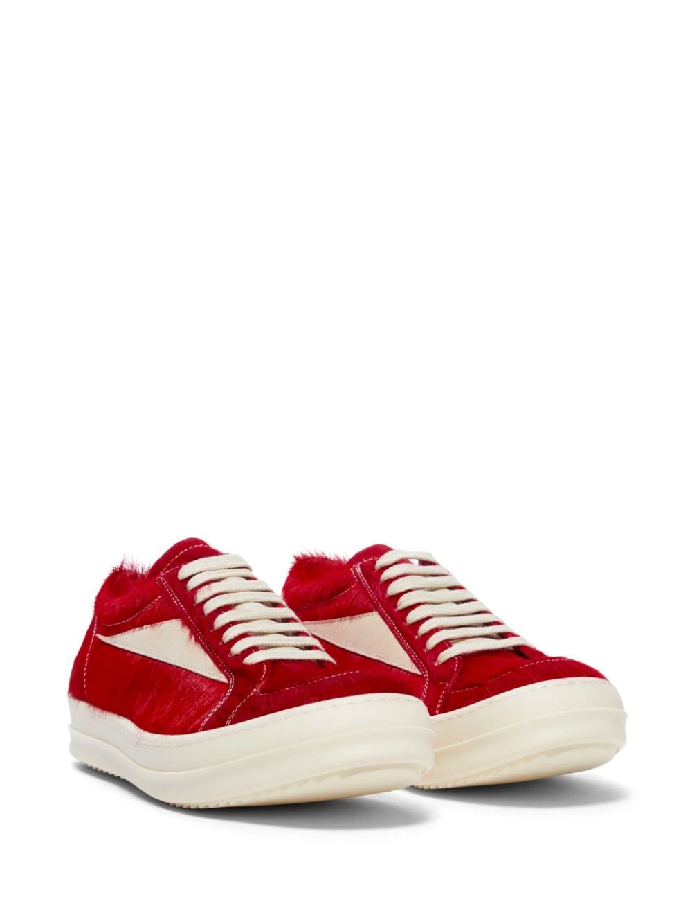 Rick Owens Vintage lace-up leather sneakers - Rood