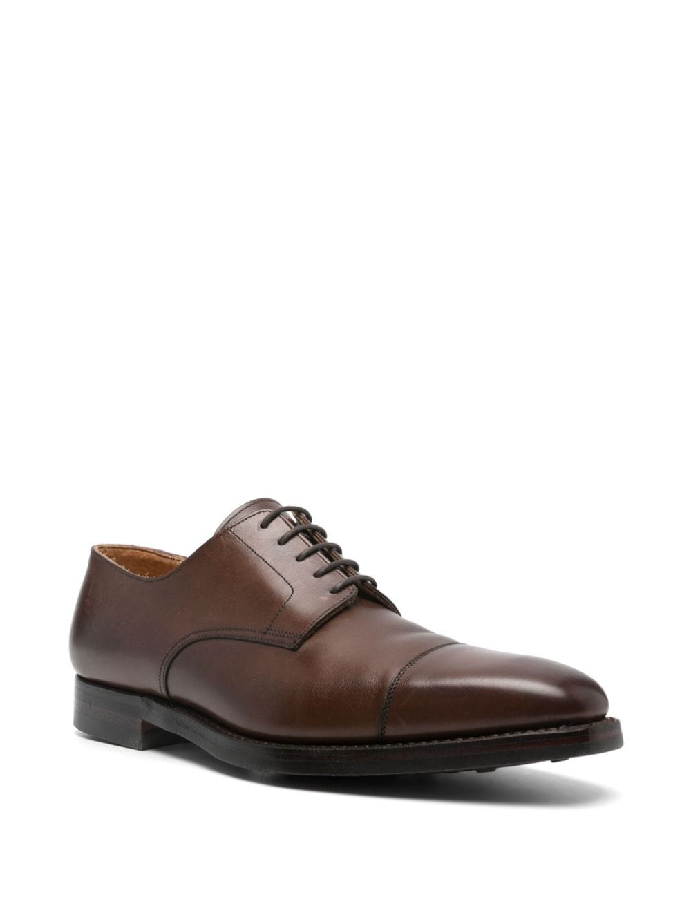 Crockett & Jones Norwich leather derby shoes - Bruin