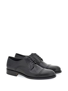 Ferragamo perforated leather Derby shoes - Zwart