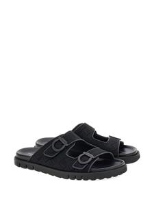 Ferragamo Gancini-jacquard sandals - Zwart