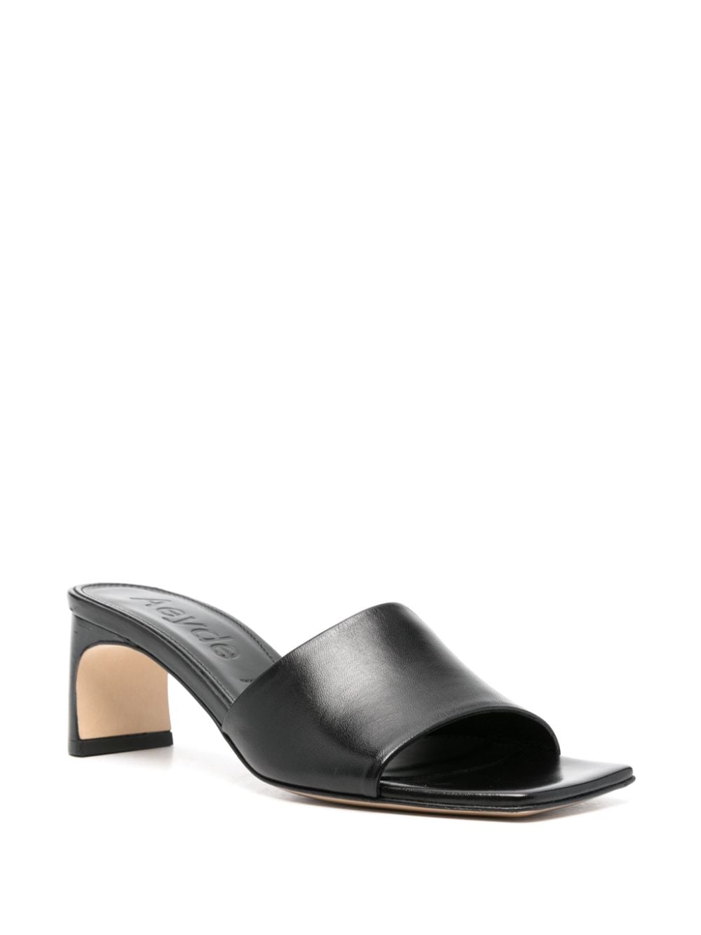 Aeyde Jeanie 55mm leather mules - Zwart