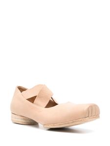 Uma Wang square-toe leather ballerina shoes - Beige