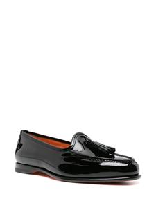 Santoni Andrea patent-leather loafers - Zwart