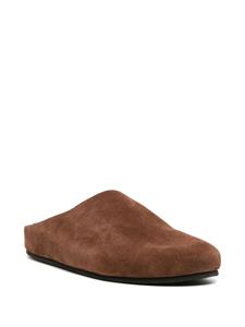 The Row round-toe suede mules - Bruin