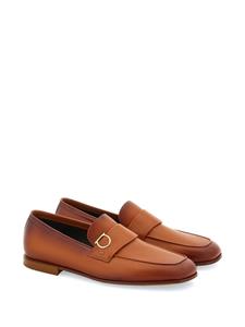 Ferragamo Gancini-charm leather mocassin loafers - Bruin