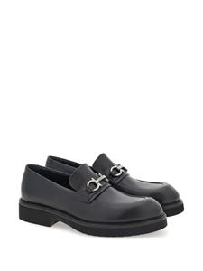 Ferragamo Gancini-charm leather mocassin loafers - Zwart