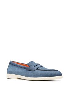 Santoni Malibu leather loafers - Blauw