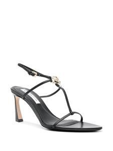 Victoria Beckham Frame Detail 75mm leather sandals - Zwart