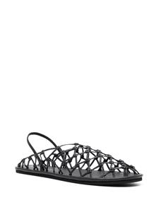 Emporio Armani Leren sandalen - Zwart