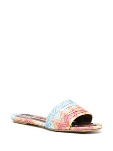 Missoni Gia Wave-knit sandals - Roze