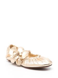 ZIMMERMANN Orchid leather ballerina shoes - Goud