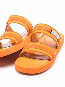 BY FAR Easy leren sandalen - Oranje