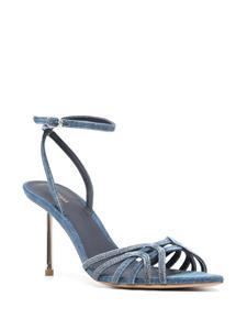 Le Silla 90mm denim sandals - Blauw