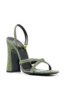Saint Laurent Arancha lurex sandalen - Groen