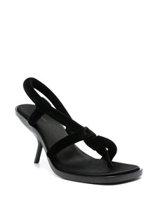 Ferragamo 85mm velvet sandals - Zwart