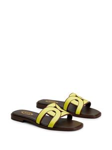 Tod's Sandalen met logoband - Geel