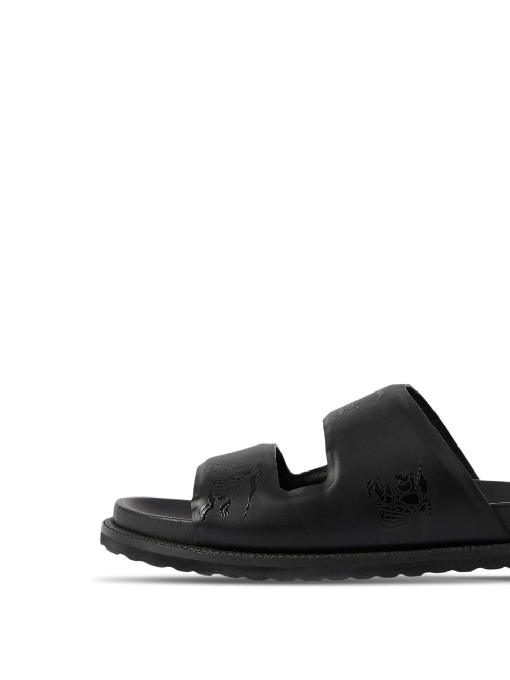 Burberry Slippers met logo-reliëf - Zwart