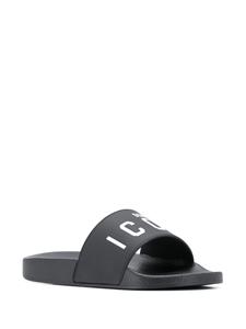 Dsquared2 Icon slippers - Zwart