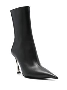 Mugler 95mm leather boots - Zwart