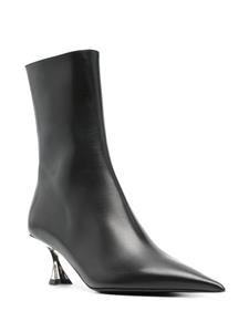 Mugler 55mm leather ankle boots - Zwart