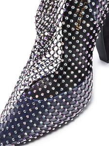 Saint Laurent Koller laarzen met kristalnet - Zwart