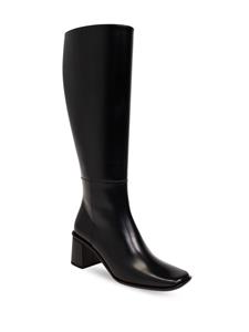 Gucci logo-plaque knee-length boots - Zwart