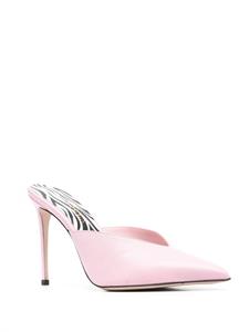 Le Silla 105mm pointed leather mules - Roze