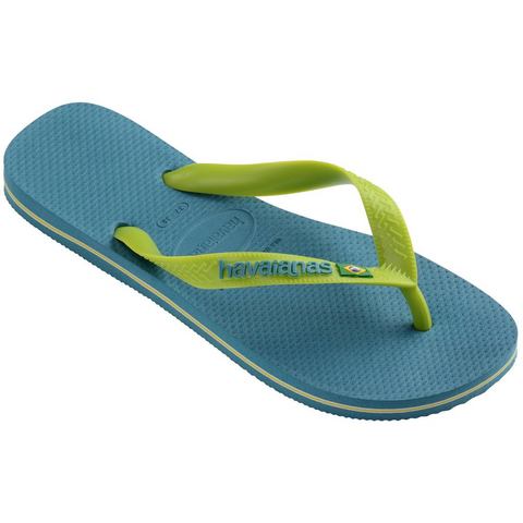 Havaianas uni Brasil Logo Amazonite Blue GROEN 