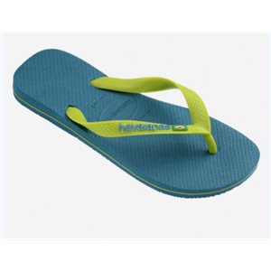 Havaianas uni Brasil Logo Amazonite Blue GROEN 