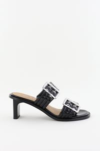 Ganni sandalen met gesp zwart