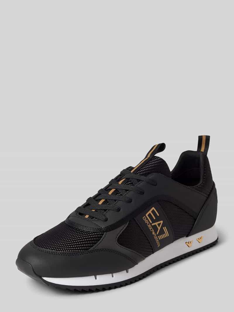 EA7 Emporio Armani Sneakers met labelprint, model 'BLACK&WHITE'