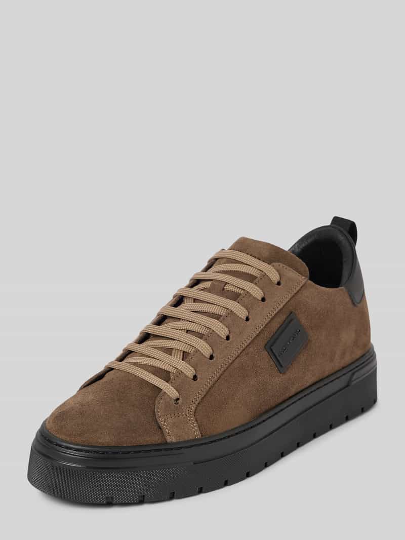 Antony Morato Leren sneakers met labelpatch, model 'METAL BOLD'