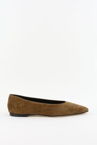 Odare suede ballerina's Bilbao bruin